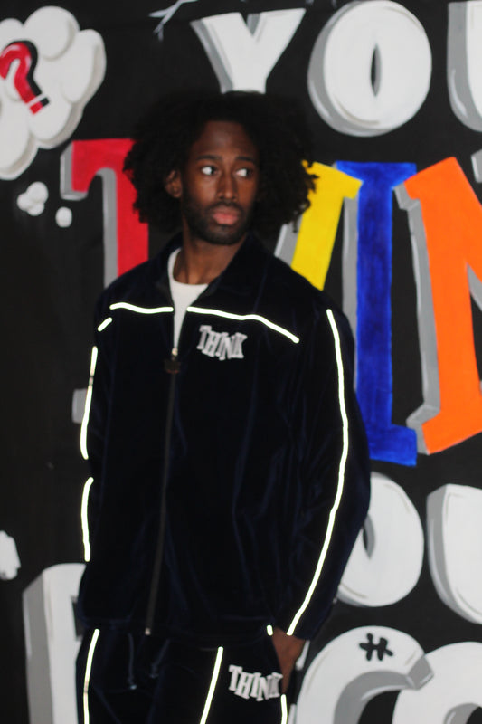 THINK Suede Track Suit (Navy)