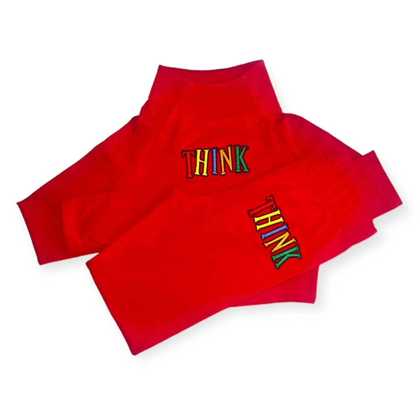 THINK Women's Crop Turtleneck - Red
