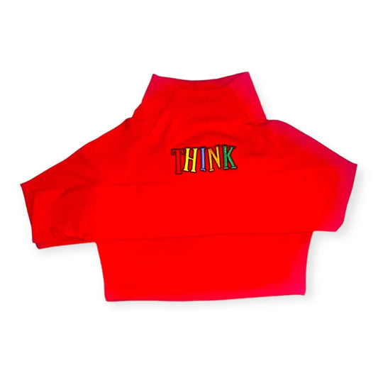 THINK Women's Crop Turtleneck - Red
