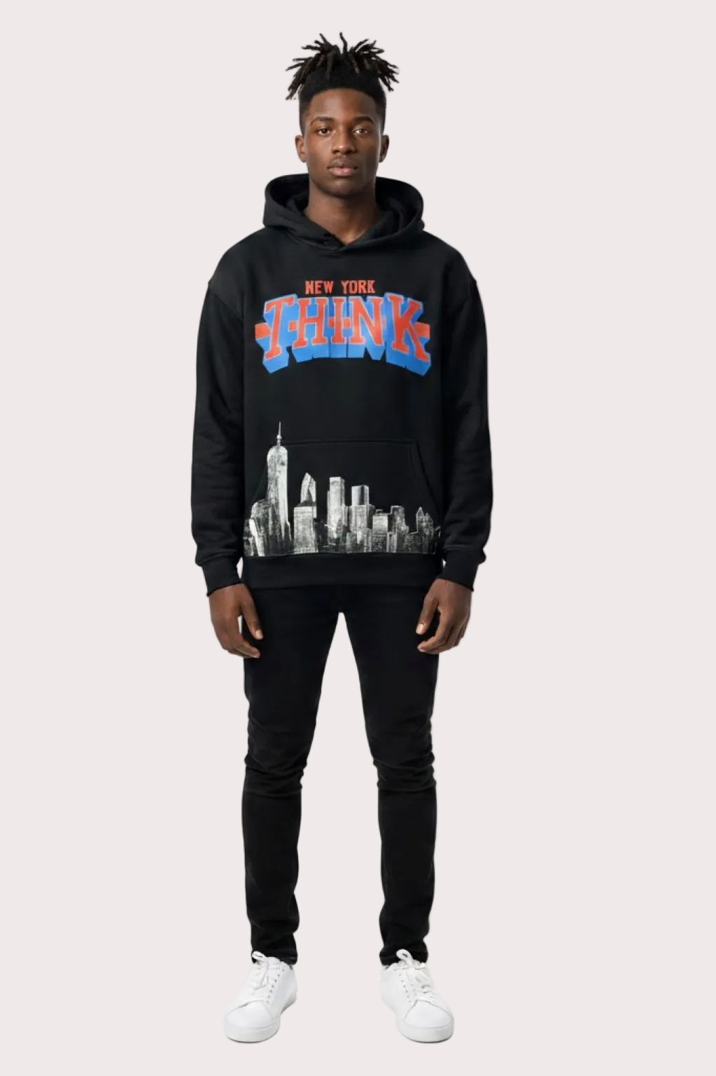 New York THINK Hoodie - Black