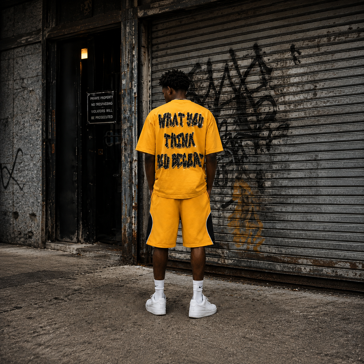 THINK Behind The Curtain T-Shirt - Yellow