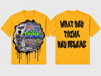 THINK Behind The Curtain T-Shirt - Yellow