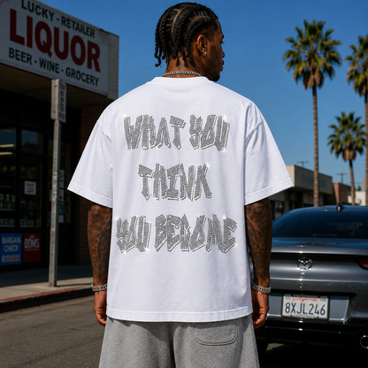 Think Behind The Curtain T-Shirt - White
