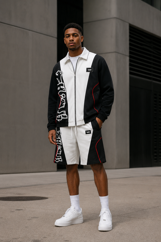 Graffiti Think Windbreaker Set White / Black