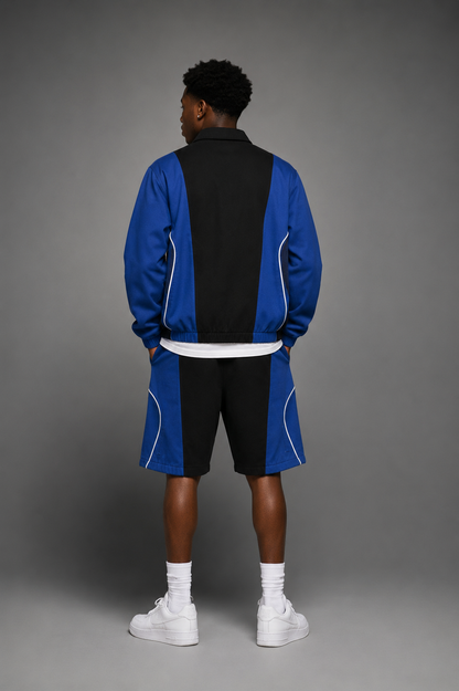 Graffiti Think Windbreaker Set Blue / Black