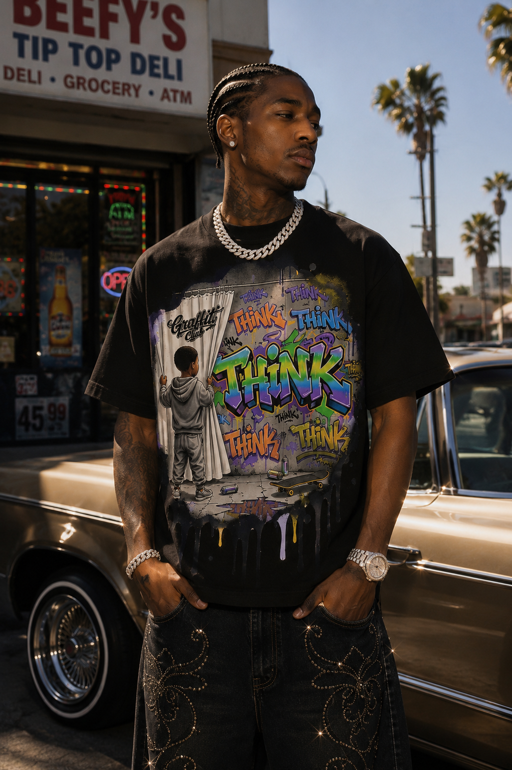Think Behind The Curtain T-Shirt (Black)