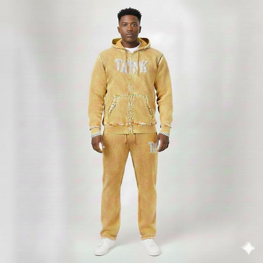 THINK Acid Wash Set - Mustard