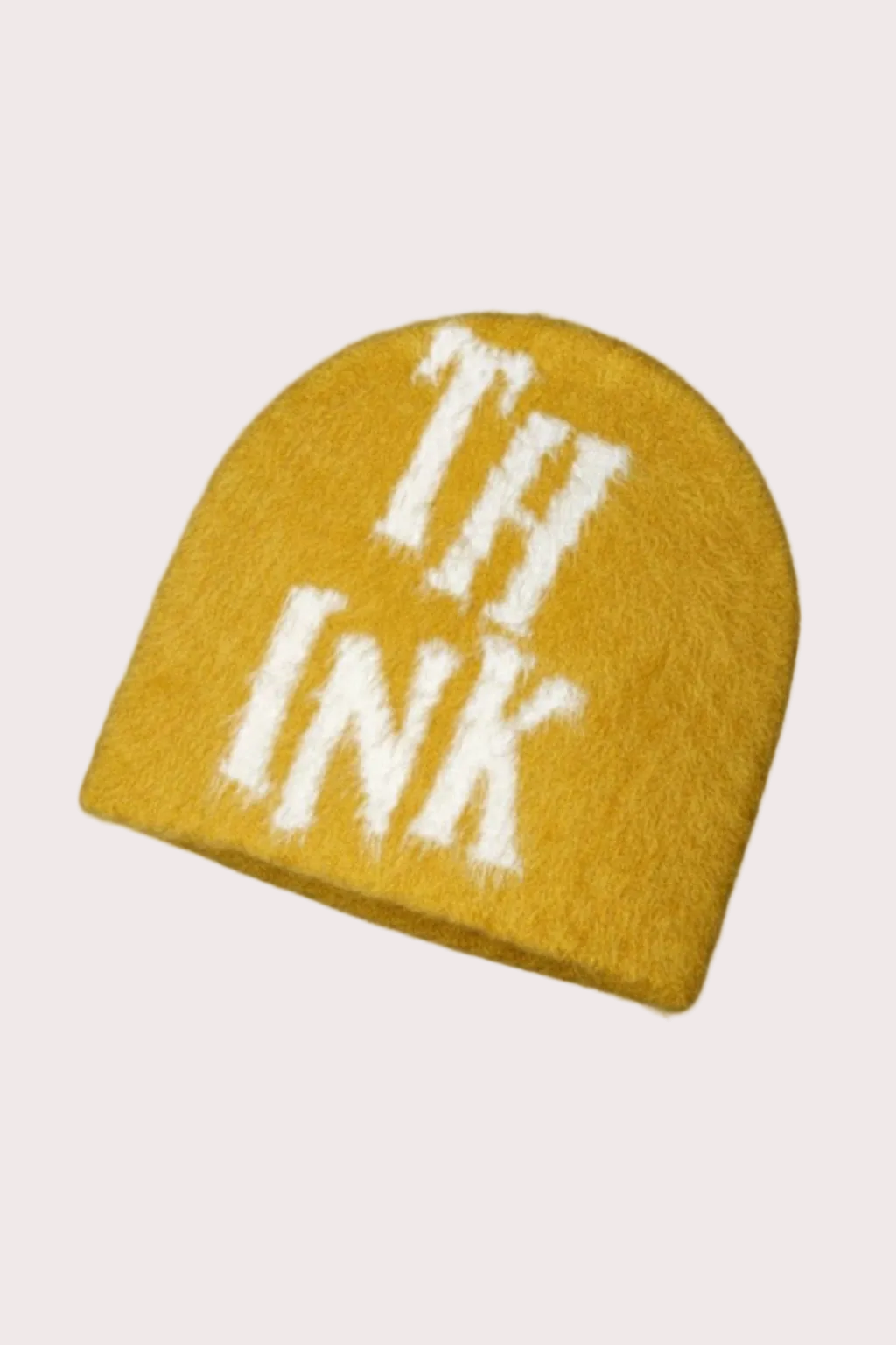 THINK Fuzzy Beanie - Yellow