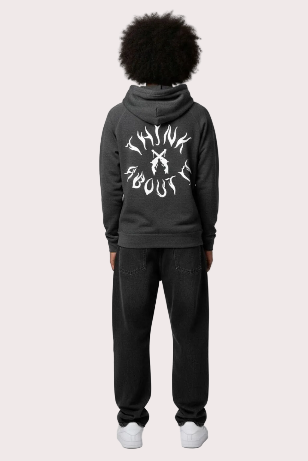 THINK Love Not War Hoodie - Gray