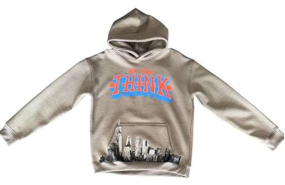 New York THINK Hoodie - Gray