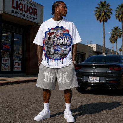 THINK Big Logo Shorts - Gray