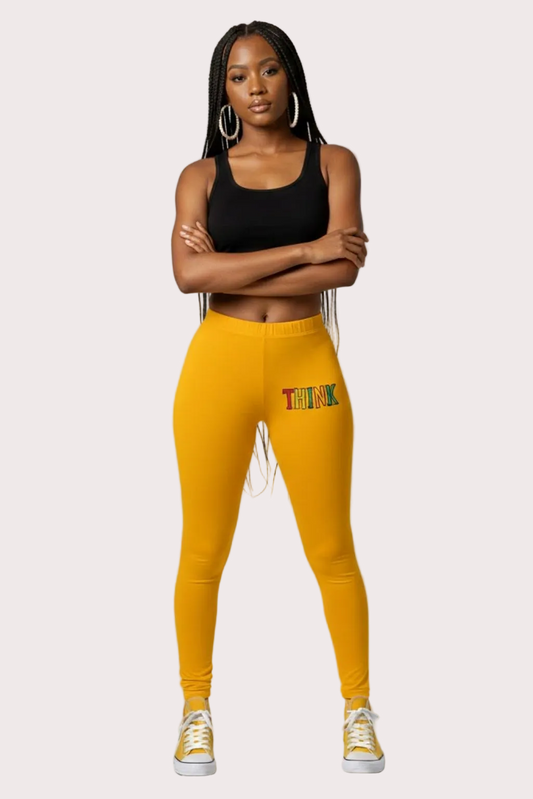 THINK Women's Leggings - Yellow