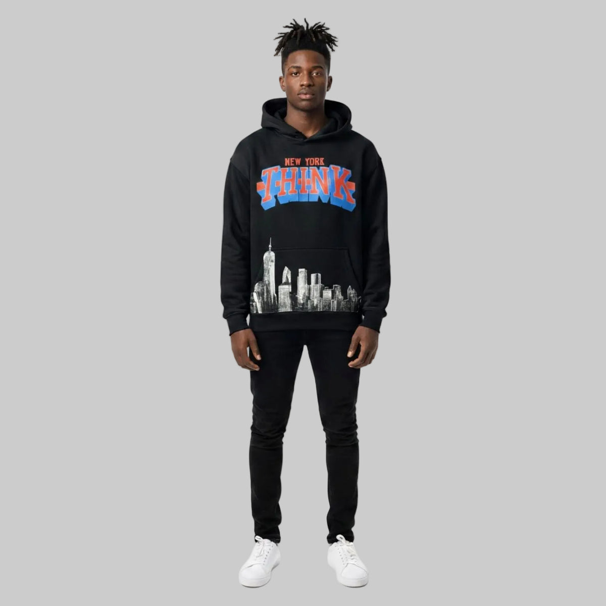 New York THINK Hoodie - Black