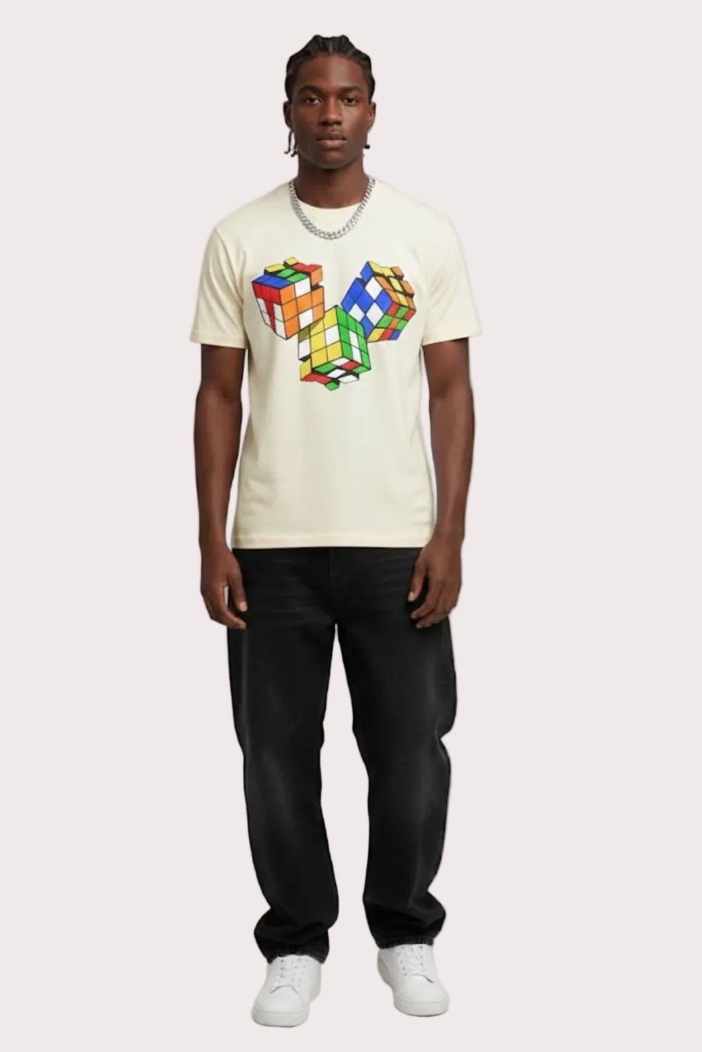 THINK Rubik’s T-Shirt - Cream
