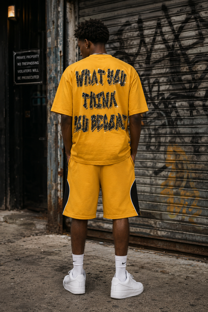 Think Behind The Curtain T-Shirt (Yellow)